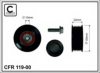 CAFFARO 119-00 Deflection/Guide Pulley, v-ribbed belt